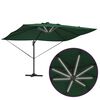 vidaXL Umbrella Green 352 x 251 x 265 cm Polyester and Aluminium