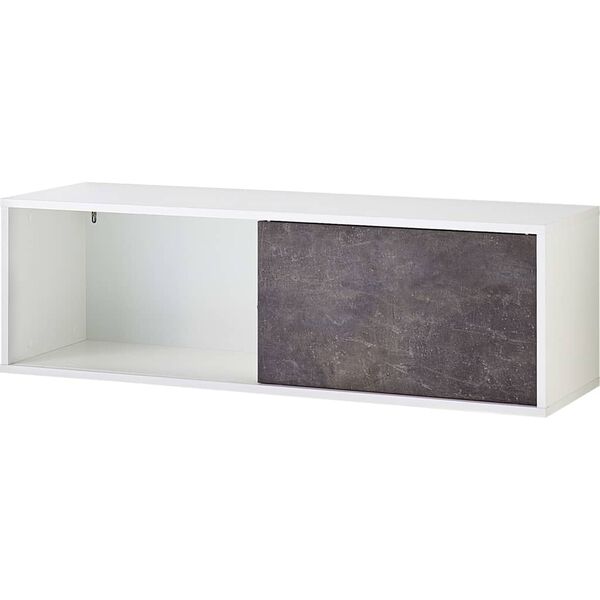 Germania Sliding Door Shelf Altino 120x35.6x36.6 cm Basalto Dark and White
