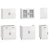 vidaXL 7 Piece Kitchen Cabinet Set Lucca High Gloss White Engineered Wood