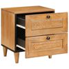 vidaXL Bedside Cabinet with Drawer 2 pcs Light Brown 40 x 33 x 46 cm