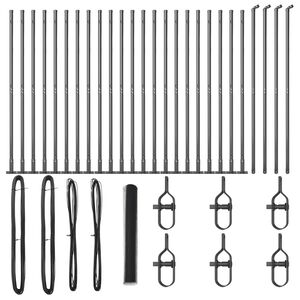 vidaXL Fence Post Grey