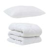 vidaXL Duvet Set with Pillow 2 pcs White Microfiber
