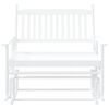 vidaXL Glider Bench White 118x70x104.5 cm Solid Wood Poplar