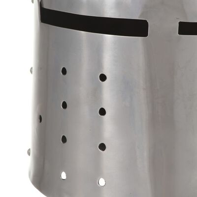 vidaXL Medieval Knight Helmet Antique Replica LARP Silver Steel