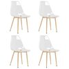 vidaXL Dining Chair | Set of 4 | Transparent | PET, Metal | Standard | Ergonomic