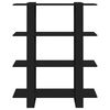 vidaXL Book Cabinet/Room Divider Black 100x30x123.5 cm