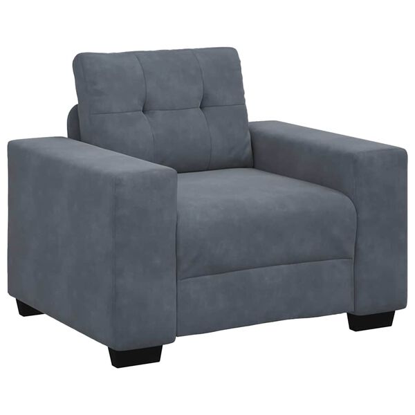 vidaXL Sofa Set 3 pcs Grey Velvet