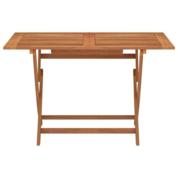 vidaXL Folding Garden Table 120x70x75 cm Solid Eucalyptus Wood