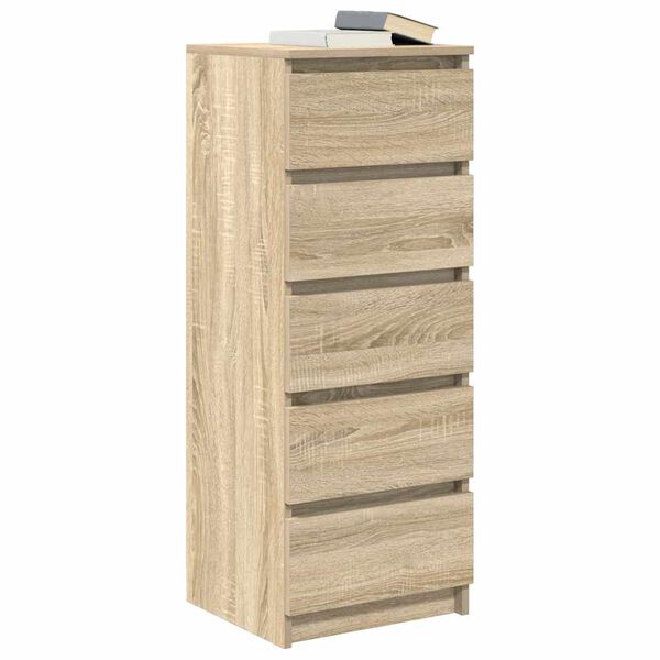 vidaXL Sideboard with Drawers Sonoma Oak 37.5x35x99 cm Engineered Wood