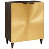 vidaXL Sideboard Black and Gold 60 x 33 x 75 cm Solid Mango Wood