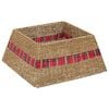 vidaXL Christmas Tree Collar Square Natural 50 x 50 x 25 cm Seagrass
