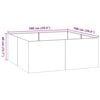 vidaXL Planter White 100x100x40 cm Steel