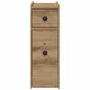 vidaXL Narrow Bathroom Cupboard with Wheels Artisian Oak Engineered Wood