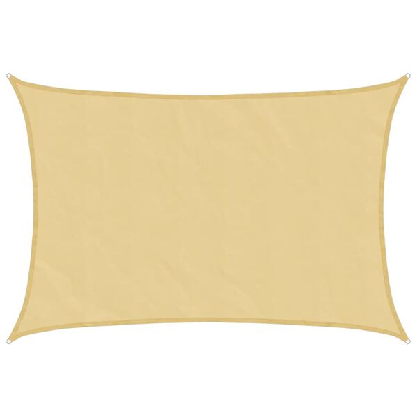 vidaXL Sun Shade Sail Sand 4x3 m 100% Polyester Oxford