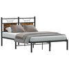 vidaXL Bed Frame without Mattress Smoked Oak 120x200 cm Engineered Wood
