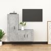 vidaXL 2 Piece TV Cabinet Set Concrete Grey Engineered Wood