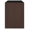 vidaXL Bar Table with Glass Top Brown 145x80x110 cm Poly Rattan