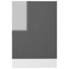 vidaXL Dishwasher Panel Lyon High Gloss Grey 45x3x67 cm Engineered Wood