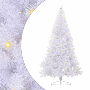 vidaXL Artificial Christmas Tree White 240 cm PVC and Steel