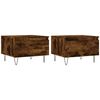 vidaXL Coffee Tables 2 pcs Smoked Oak 50x46x35 cm Engineered Wood