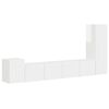 vidaXL TV Cabinet Set 3 pcs High Gloss White Engineered Wood