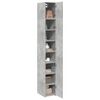 vidaXL Slim Storage Cabinet Concrete Grey 30x42.5x225 cm Engineered Wood