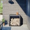 vidaXL Firewood Rack Anthracite 60x40x60 cm Steel