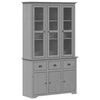 vidaXL Highborad "BODO" Grey 115.5x43x200.5 cm Solid Wood Pine
