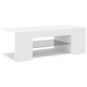 vidaXL TV Cabinet with LED Lights White 90x39x30 cm