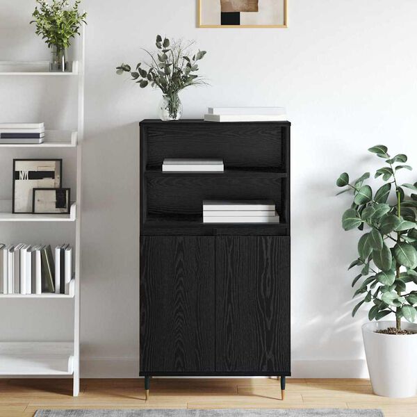 vidaXL Highboard Black 60 x 36 x 110 cm Engineered wood
