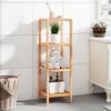 vidaXL Bathroom Shelf 36x36x112 cm Solid Wood Walnut