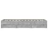 vidaXL Bed Frame with Drawers without Mattress Concrete Grey 90x200 cm