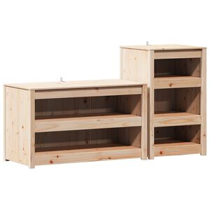 vidaXL Outdoor Kitchen Cabinet MEPPEL 2 pcs Natural Douglas