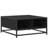 vidaXL Coffee Table Black 60.5x60.5x30 cm Engineered Wood and Metal