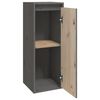 vidaXL Wall Cabinets 2 pcs Grey 30x30x80 cm Solid Wood Pine