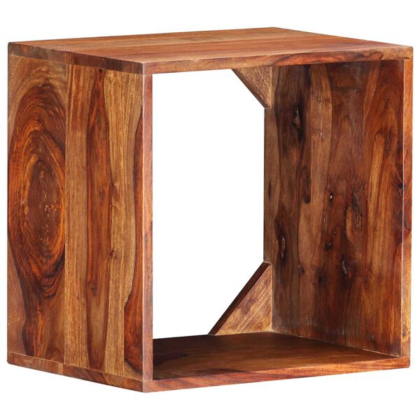 vidaXL Wall Cube Shelf Brown 40 x 30 x 40 cm Solid Acacia Wood