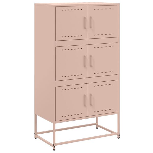 vidaXL Sideboard Pink 68.5x38.5x123.5 cm Steel