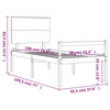 vidaXL Senior Bed without Mattress White Single Solid Wood