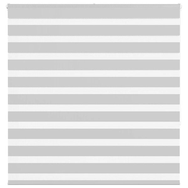 vidaXL Zebra Blind Light Grey 150x150 cm Fabric Width 145.9 cm Polyester