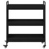 vidaXL Kitchen Trolley Black Oak 70 x 30 x 82 cm Engineered Wood