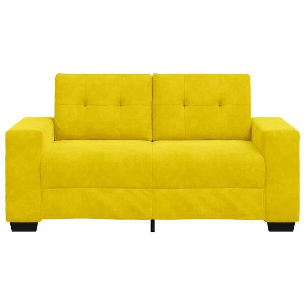 vidaXL Sofa Yellow 160 x 80 x 82 cm Poly velvet