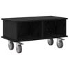 vidaXL TV Stand Black Oak 68.5 x 35 x 35 cm Engineered Wood
