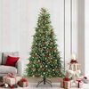 vidaXL Artificial Hinged Christmas Tree Green 240 cm PE and PVC