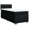 vidaXL Box Spring Bed with Mattress Black 90x200 cm Fabric