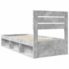vidaXL Bed Frame Concerte Grey 75 x 190 cm Solid Pine Wood