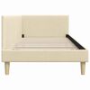 vidaXL Corner Bed Frame with Headboard Cream 90 cm x 200 cm Velvet