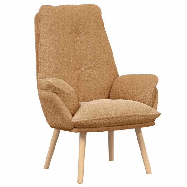 vidaXL Armchair Beige 61 x 78 x 98 cm Sherpa Fabric