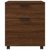 vidaXL Mobile File Cabinet with Wheels Brown Oak 45x38x54 cm Engineered Wood