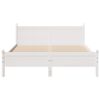 vidaXL Bed Frame without Mattress White 135x190 cm Double Solid Wood Pine