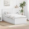 vidaXL Bed Frame with Headboard White 100 x 200 cm Engineered Wood